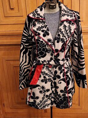 Amazing paisley/animal print trench coat